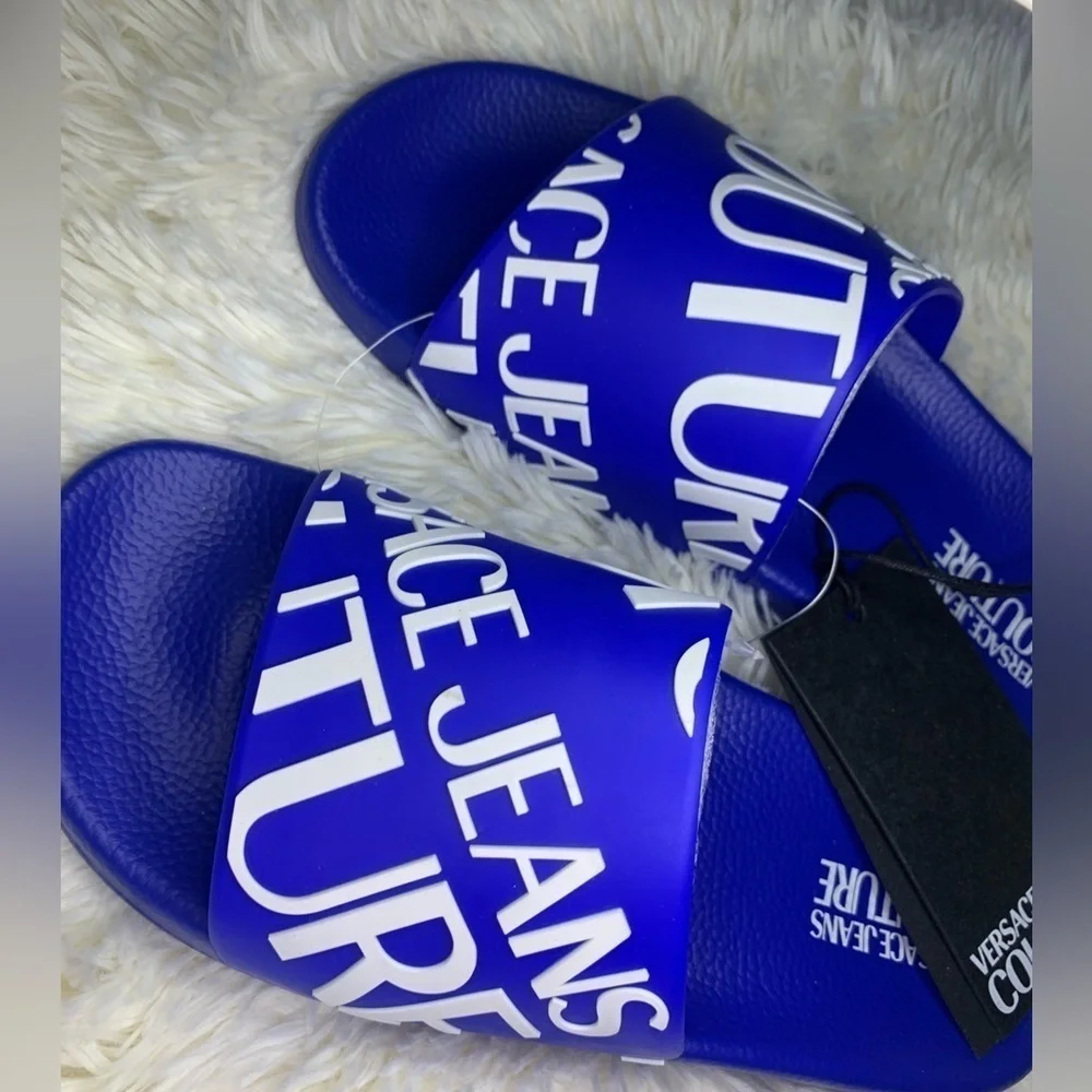 NWT MENS VERSACE JEANS COUTURE LOGO SLIDE